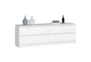 Raumhirsch Furniture Kommode 4 Schubladen 160 cm Weiß Bild 2