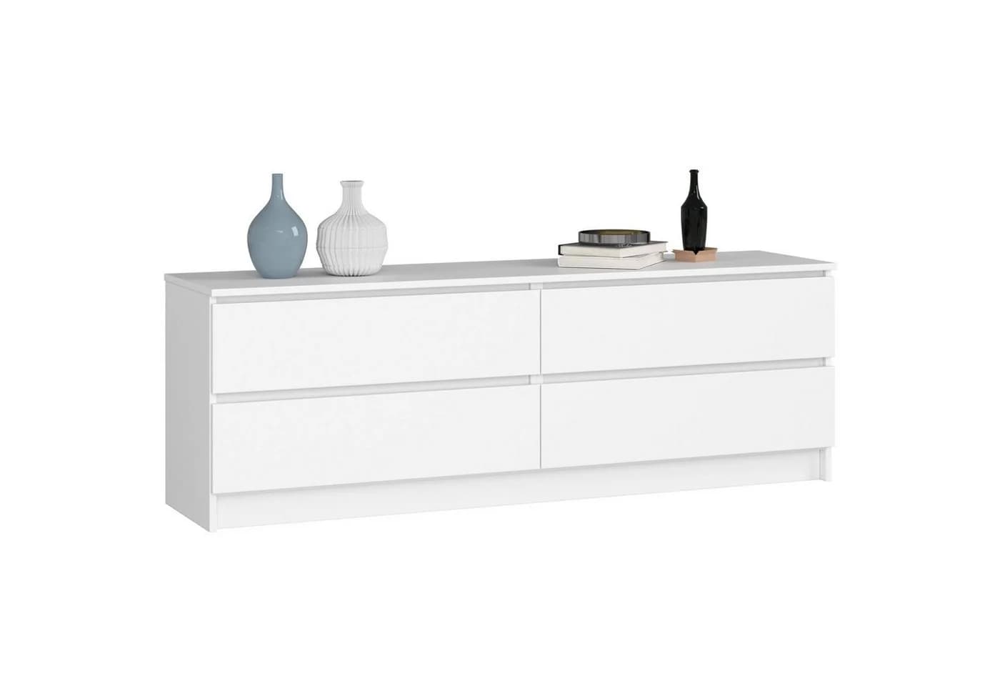 Raumhirsch Furniture Kommode 4 Schubladen 160 cm Weiß - Bild 2
