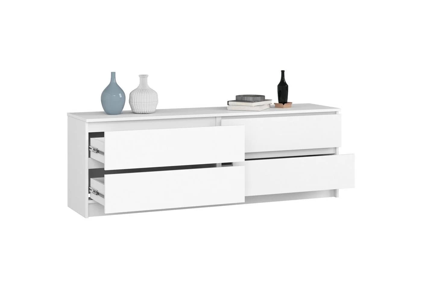 Raumhirsch Furniture Kommode 4 Schubladen 160 cm Weiß - Bild 3