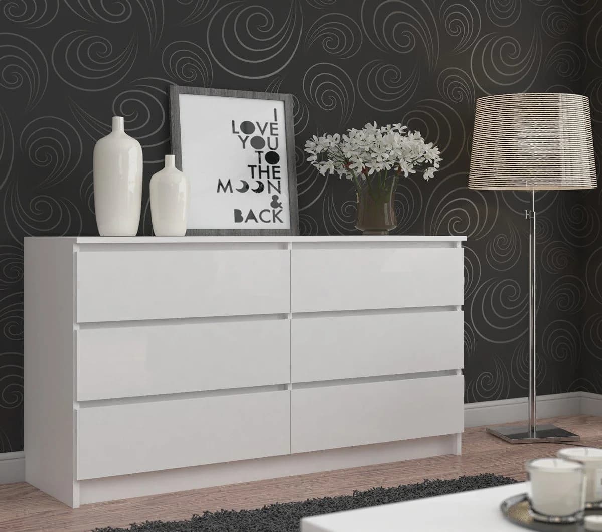 Raumhirsch Furniture Kommode CL3 160 cm breit Holz Schrank, Highboard / Kommode 160 cm, Sideboard Organizer