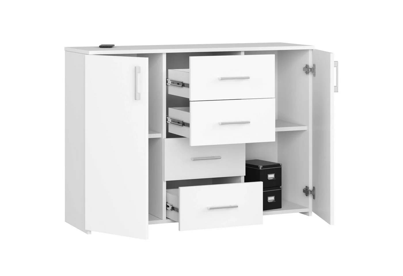 Raumhirsch Furniture Kommode 110 cm Weiß mit Soft-Close - Bild 3