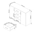 Raumhirsch Furniture Kommode 110 cm Weiß mit Soft-Close Bild 4