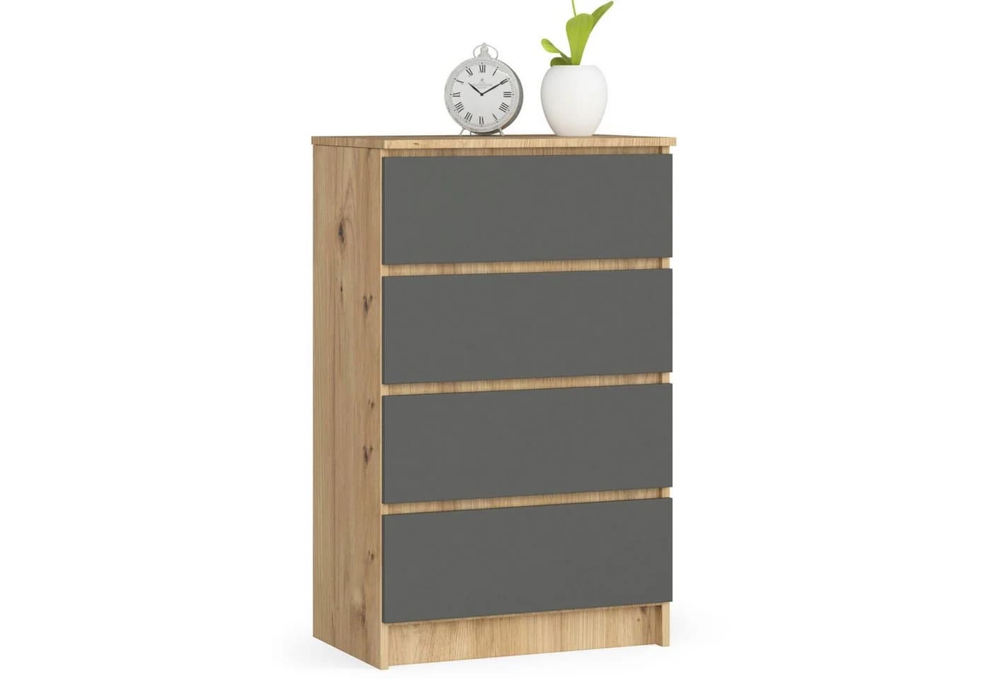 Raumhirsch Furniture Kommode 4 Schubladen 60 cm Holz Schrank