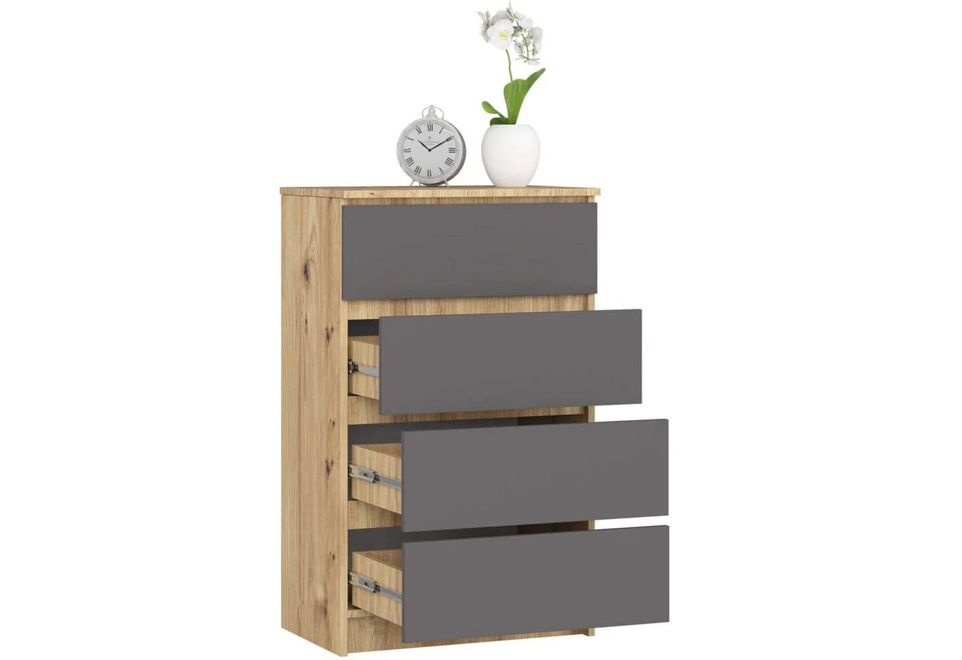 Raumhirsch Furniture Kommode 4 Schubladen 60 cm Holz Schrank - Bild 2