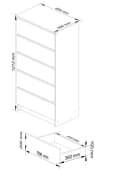 Raumhirsch Furniture Kommode 60 cm breit Holz Schrank, Highboard / Kommode 60 cm, Sideboard Organizer für jeden Raum Bild 4