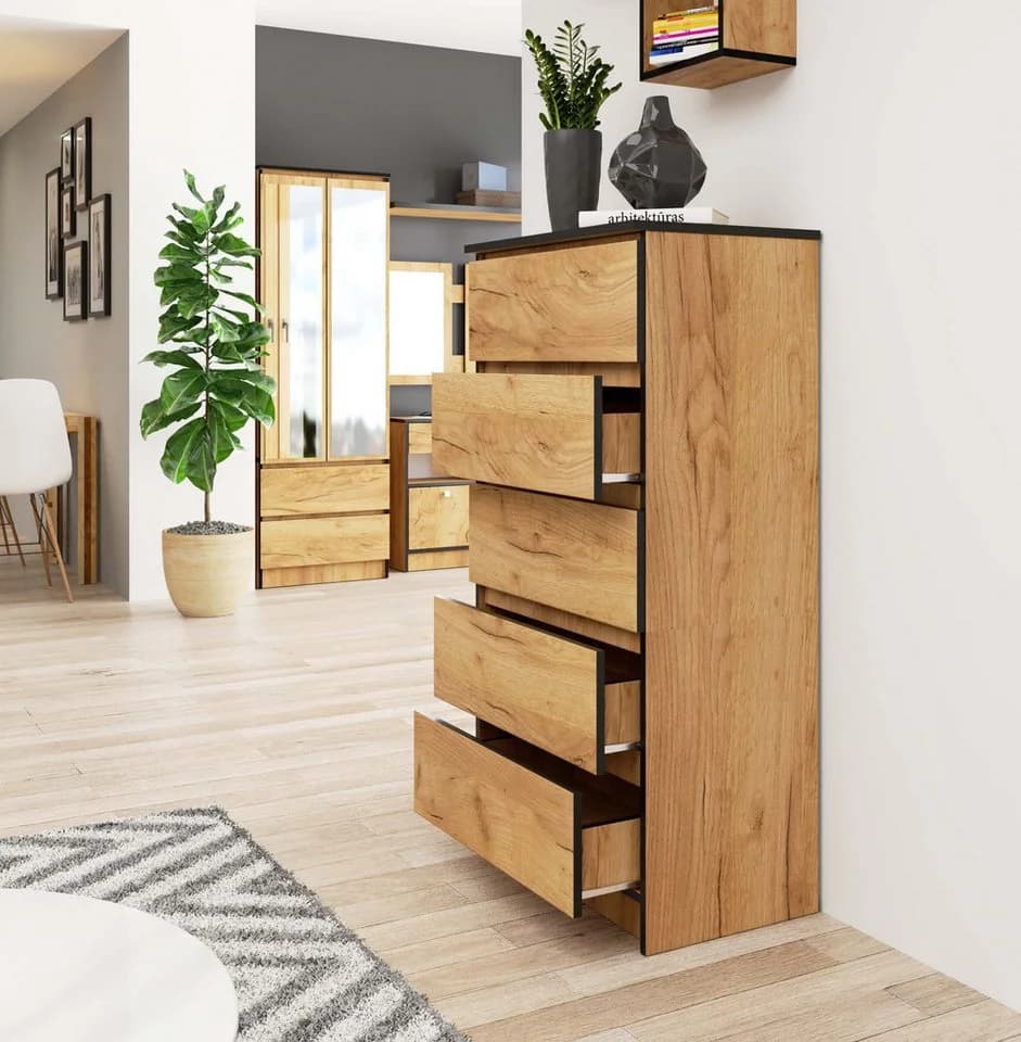 Raumhirsch Furniture Kommode 60 cm breit Holz Schrank, Highboard / Kommode 60 cm, Sideboard Organizer für jeden Raum - Bild 5