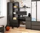 Raumhirsch Furniture Schreibtisch Piksel 90 cm Grau/Weiß Laminat Stauraum Bild 1