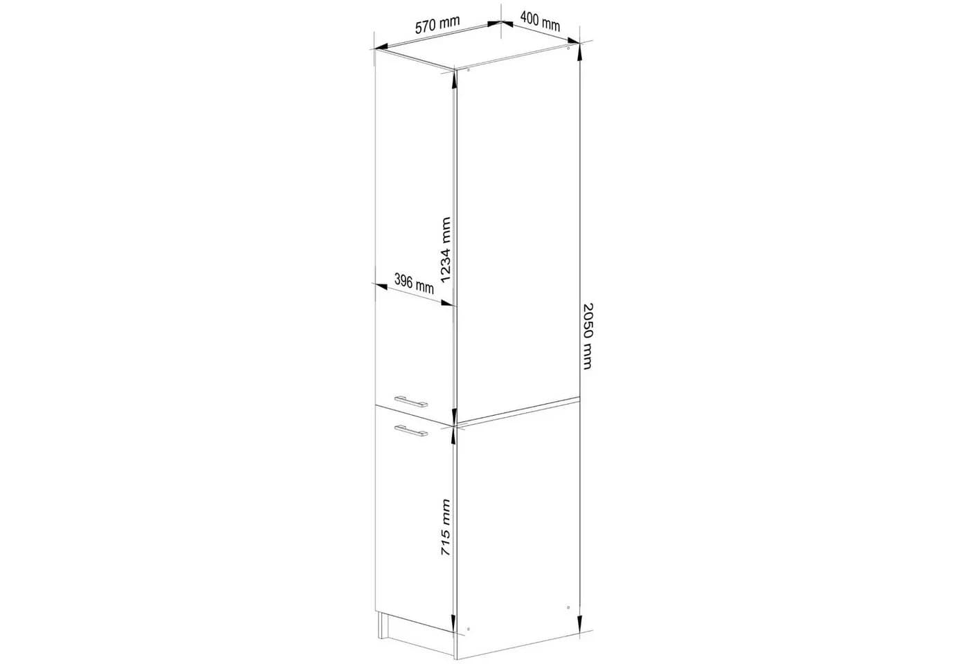 Raumhirsch Furniture Mehrzweckschrank Hochschrank Küche Weiß Soft-Close - Bild 3