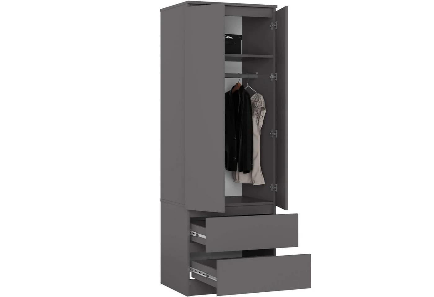 Raumhirsch Kleiderschrank STAR S60 Grau Modern - Bild 3