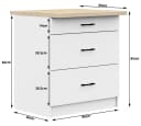 Raumhirsch Furniture Küchenunterschrank Moderner 3-Schubladen Soft-Close System Bild 5