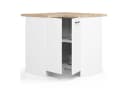 Raumhirsch Furniture Moderner Küchenunterschrank - Platzsparender Eckschrank - 2 Türen, 1 Schublade, Soft-Close, verstellbare Füße Bild 3