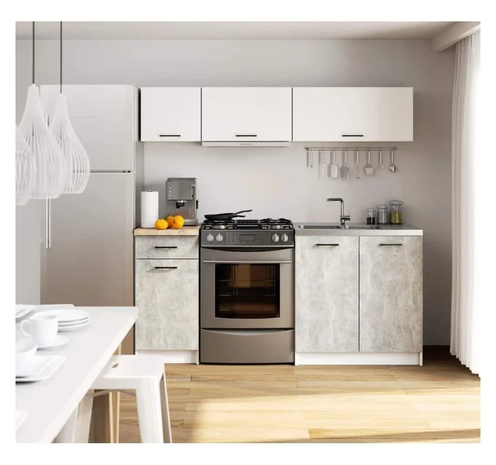 Raumhirsch Furniture Küchenzeile Weiß 5-tlg. Modular