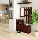 Raumhirsch Schuhschrank mit Spiegel und Garderobe Braun Bild 1