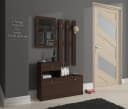 Raumhirsch Schuhschrank mit Spiegel und Garderobe Braun Bild 5