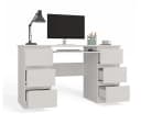 Raumhirsch Furniture Schreibtisch KUBA Weiß mit 6 Schubladen und Tastaturauszug Bild 3