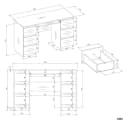 Raumhirsch Furniture Schreibtisch mit Aufsatz und Tastaturauszug Weiß Bild 4