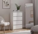 Raumhirsch Furniture Kommode Sideboard 70 cm breit 4 Schubladen weiß Bild 5