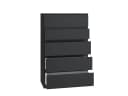 Raumhirsch Furniture Kommode Sideboard Schwarz 5 Schubladen Modern Bild 1