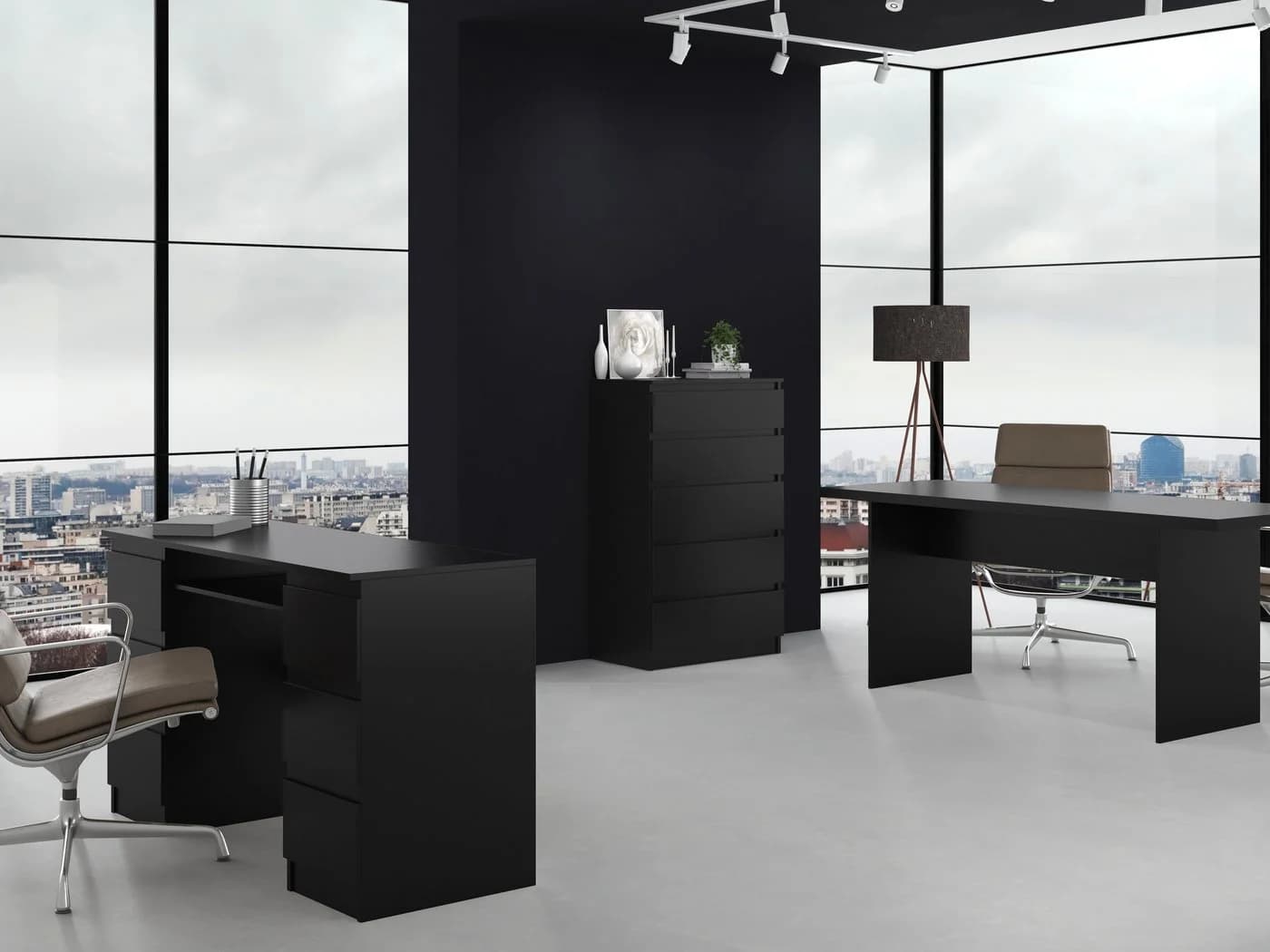 Raumhirsch Furniture Kommode Sideboard Schwarz 5 Schubladen Modern - Bild 4