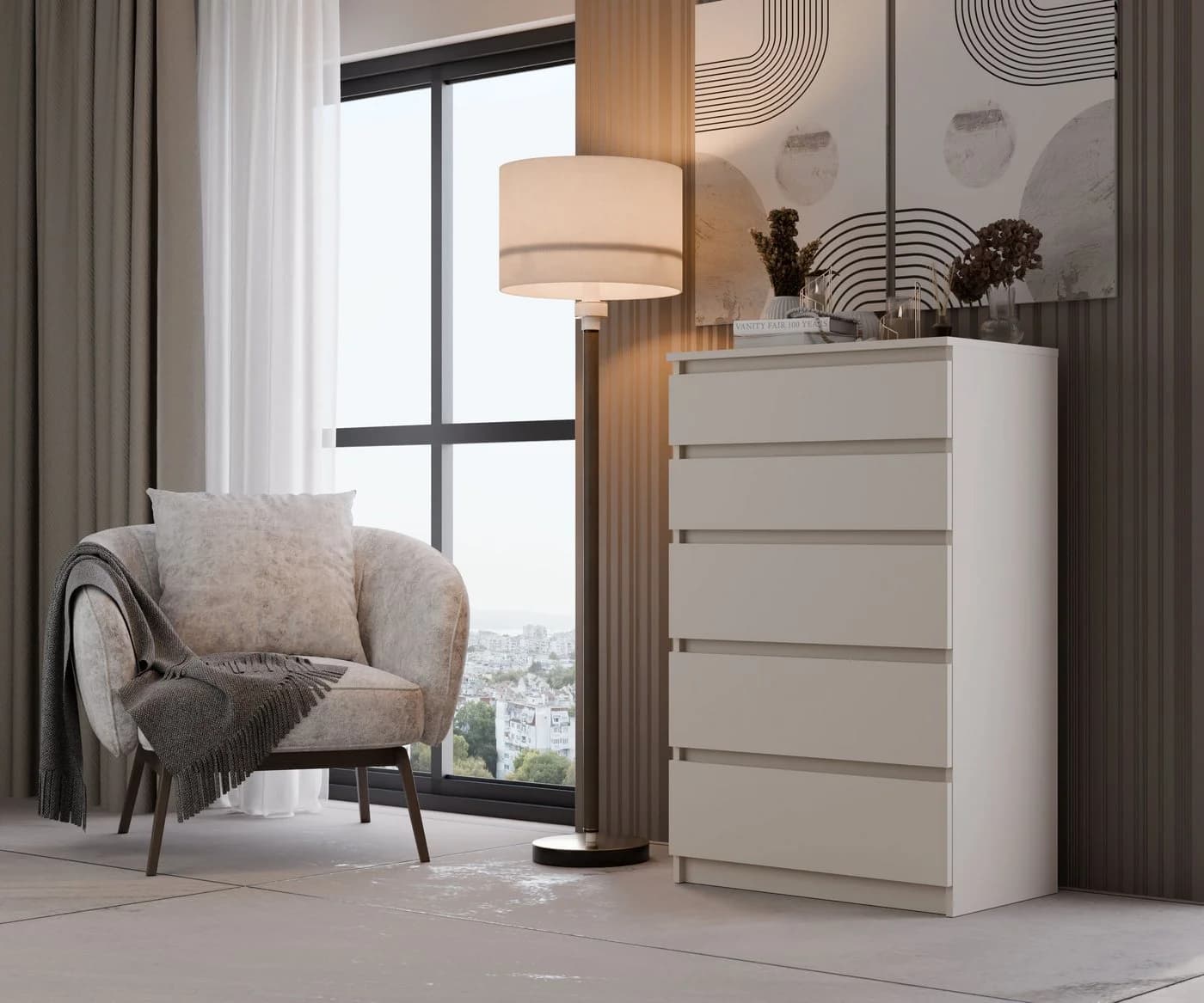 Raumhirsch Furniture Kommode Sideboard 70 cm breit Beige - Bild 4