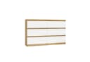 Raumhirsch Furniture Kommode Sideboard 120 cm Weiß/Grau 6 Schubladen Bild 2