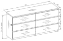 Raumhirsch Furniture Kommode Sideboard 140 cm breit, 6 Schubladen Bild 5