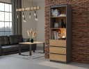 Raumhirsch Furniture Bücherregal Anthrazit mit Schubladen Bild 2