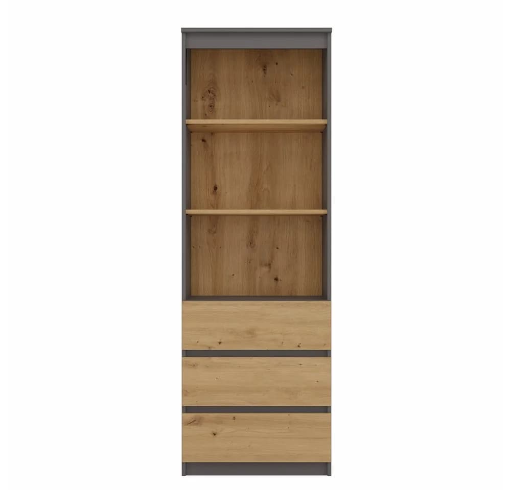 Raumhirsch Furniture Bücherregal Anthrazit mit Schubladen - Bild 3