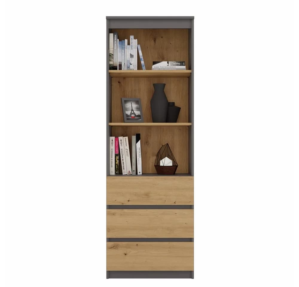 Raumhirsch Furniture Bücherregal Anthrazit mit Schubladen - Bild 4