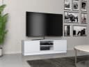 Raumhirsch Furniture TV-Lowboard Weiß mit 2 Türen und Kabelöffnung Bild 3