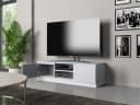 Raumhirsch Furniture TV-Lowboard Weiß mit 2 Türen und Kabelöffnung Bild 4