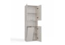 Raumhirsch Furniture Badkommode Hochschrank beige 3 Türen 5 Regale Bild 3