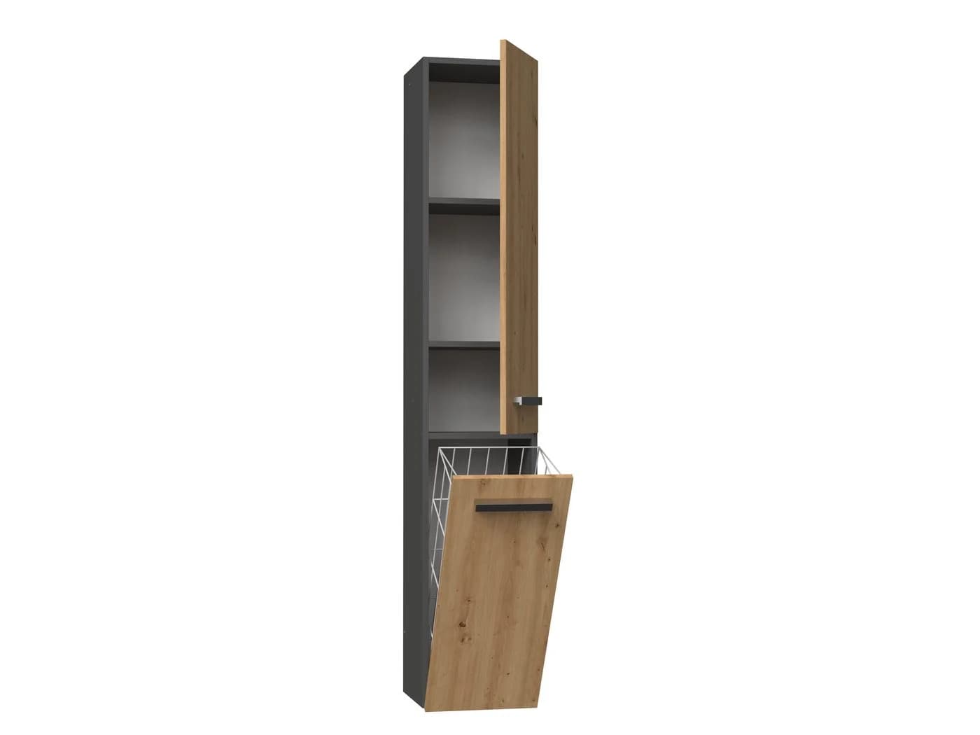 Raumhirsch Furniture Badschrank Hochschrank Anthrazit Modern - Bild 3