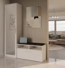 Raumhirsch Furniture Garderobenschrank mit Spiegel weiß Bild 2