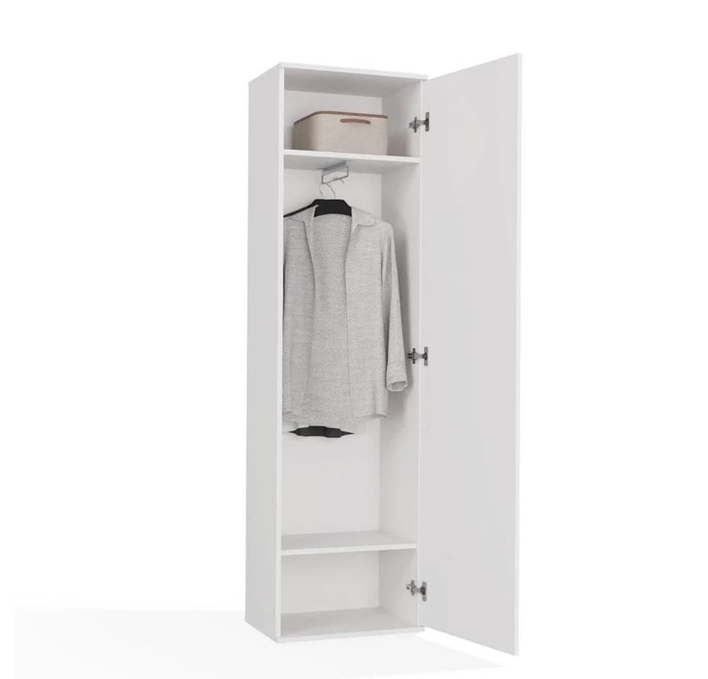 Raumhirsch Furniture Garderobenschrank mit Spiegel weiß - Bild 3