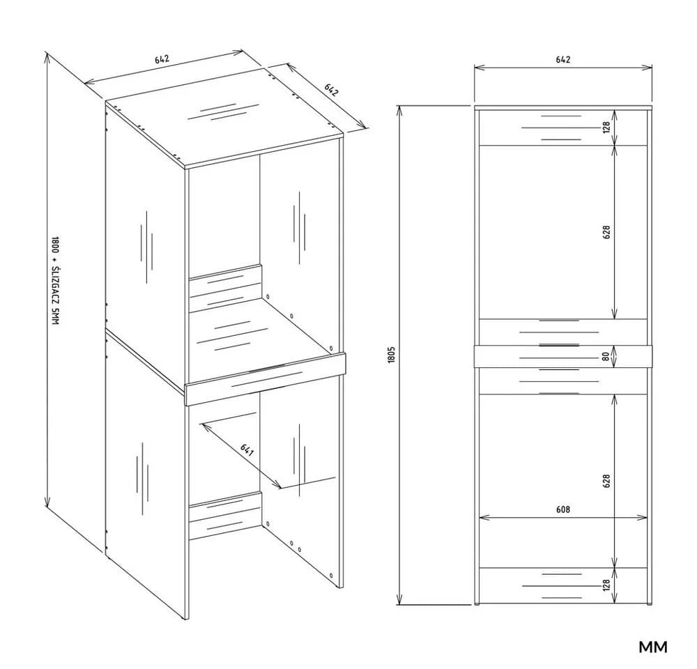 Raumhirsch Furniture Waschmaschinenüberbau für zwei Geräte - Bild 5