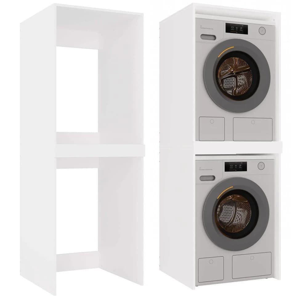 Raumhirsch Furniture Waschmaschinenüberbau für zwei Geräte – stabiler Waschmaschinenschrank - Bild 3