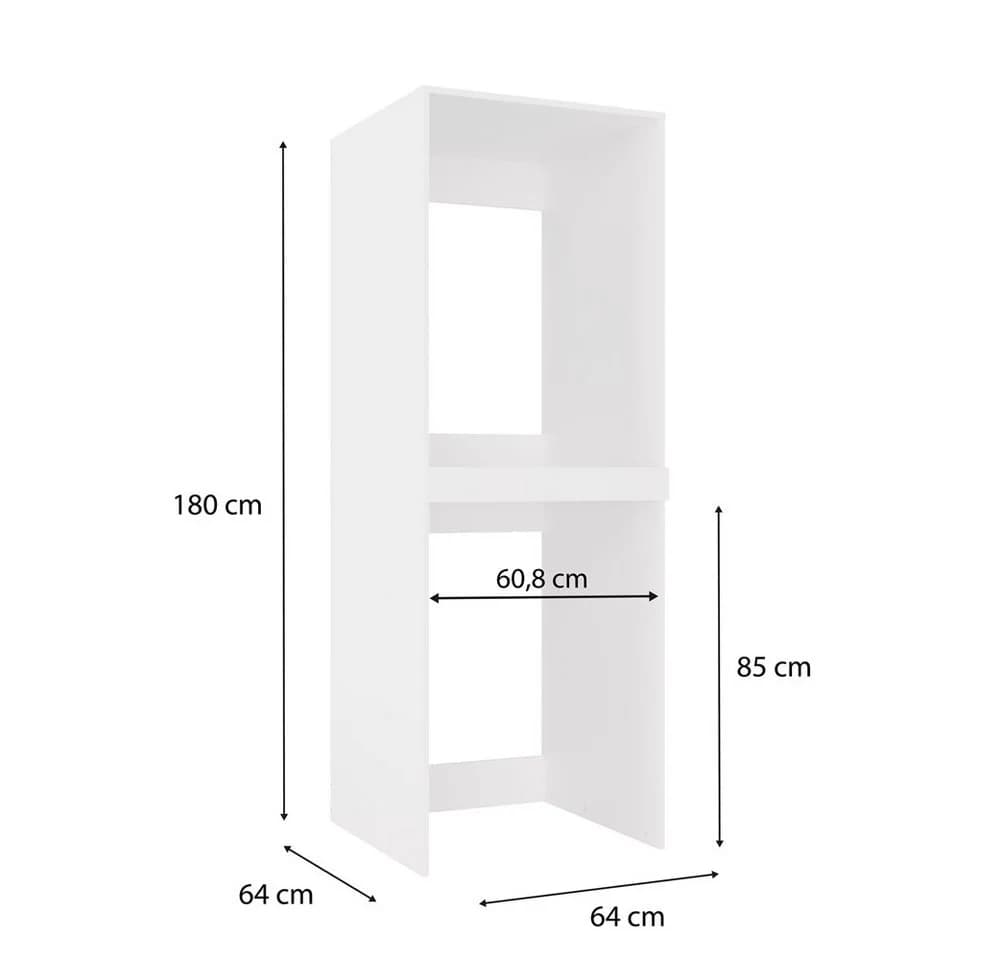 Raumhirsch Furniture Waschmaschinenüberbau für zwei Geräte – stabiler Waschmaschinenschrank - Bild 4