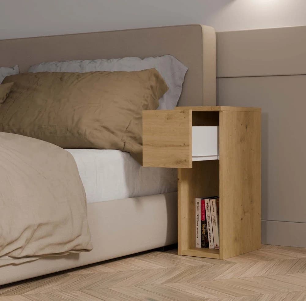 Raumhirsch Furniture Nachttisch GALAX mit Ablage und Schublade - Bild 3