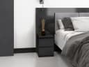 Raumhirsch Furniture Nachttisch MALWA M2 Schwarz 2 Schubladen Bild 1