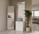 Raumhirsch Furniture Wandgarderobe mit Schuhbank Weiß Bild 1