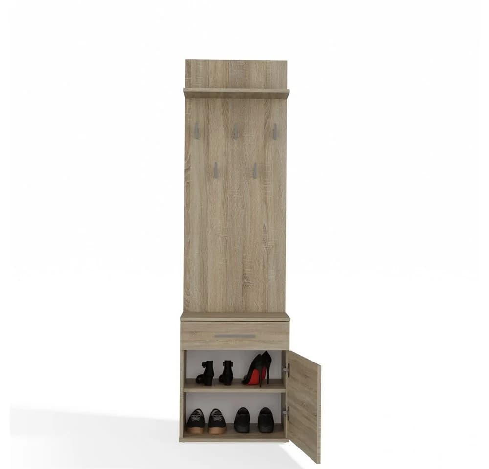 Raumhirsch Furniture Wandgarderobe mit Schuhschrank und 5 Haken - Bild 3