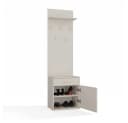 Raumhirsch Furniture Wandgarderobe mit Schuhbank & 5 Haken Beige Bild 3