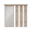 Raumhirsch Furniture Wandgarderobe mit Spiegel 6 Haken Braun Bild 2