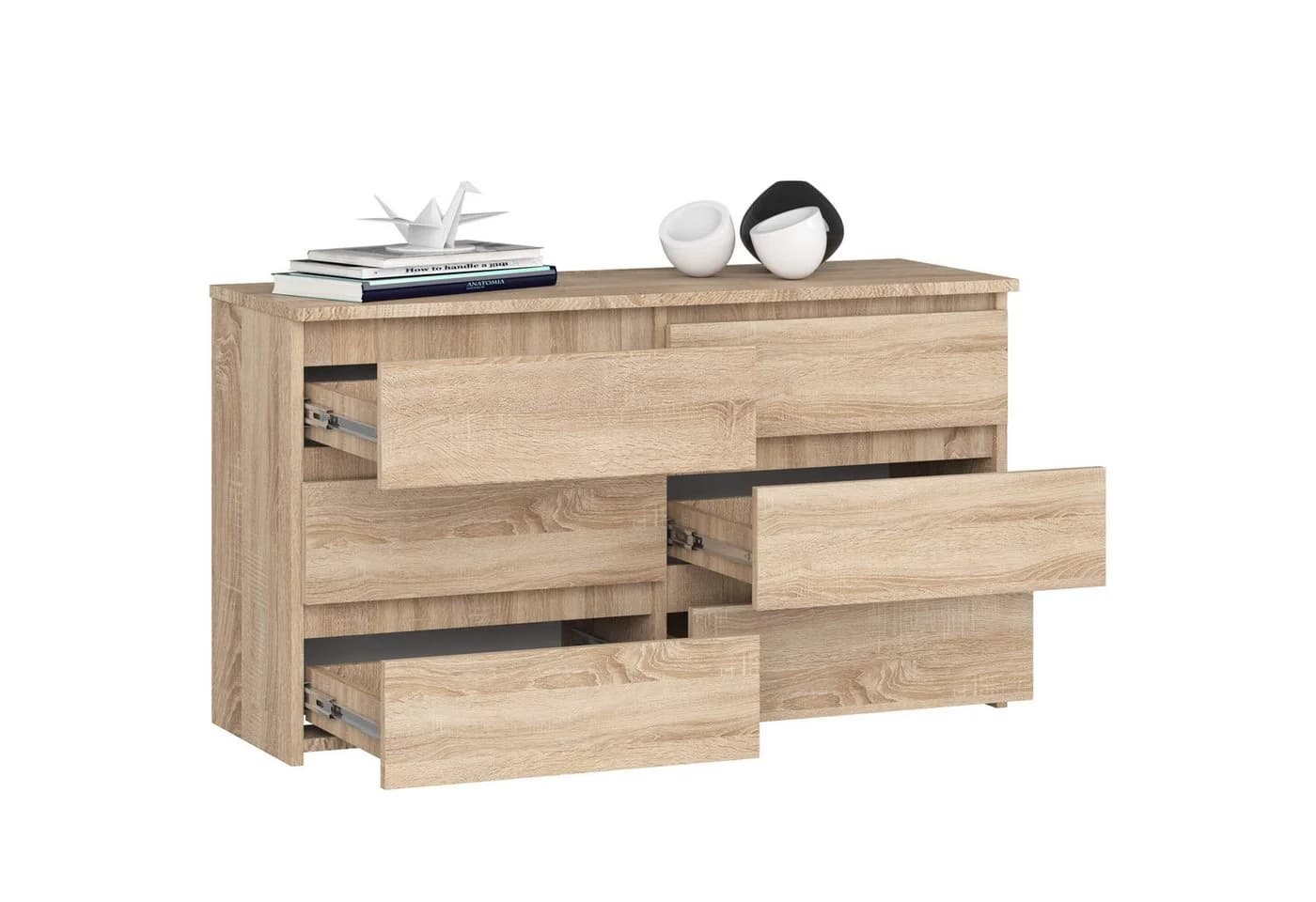Raumhirsch Furniture Kommode 6 Schubladen Modern Braun - Bild 2