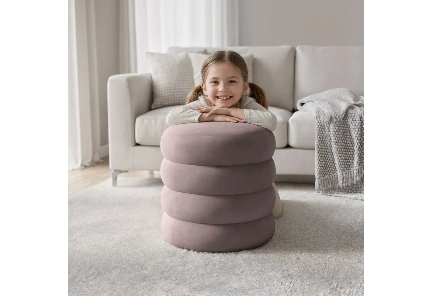 Raumhirsch Furniture SNUGGO Sitzpouf mit Stauraum Teddy Braun - Bild 2