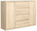 Raumhirsch Furniture Kommode 2 Türen 4 Schubladen Braun Modern Bild 1