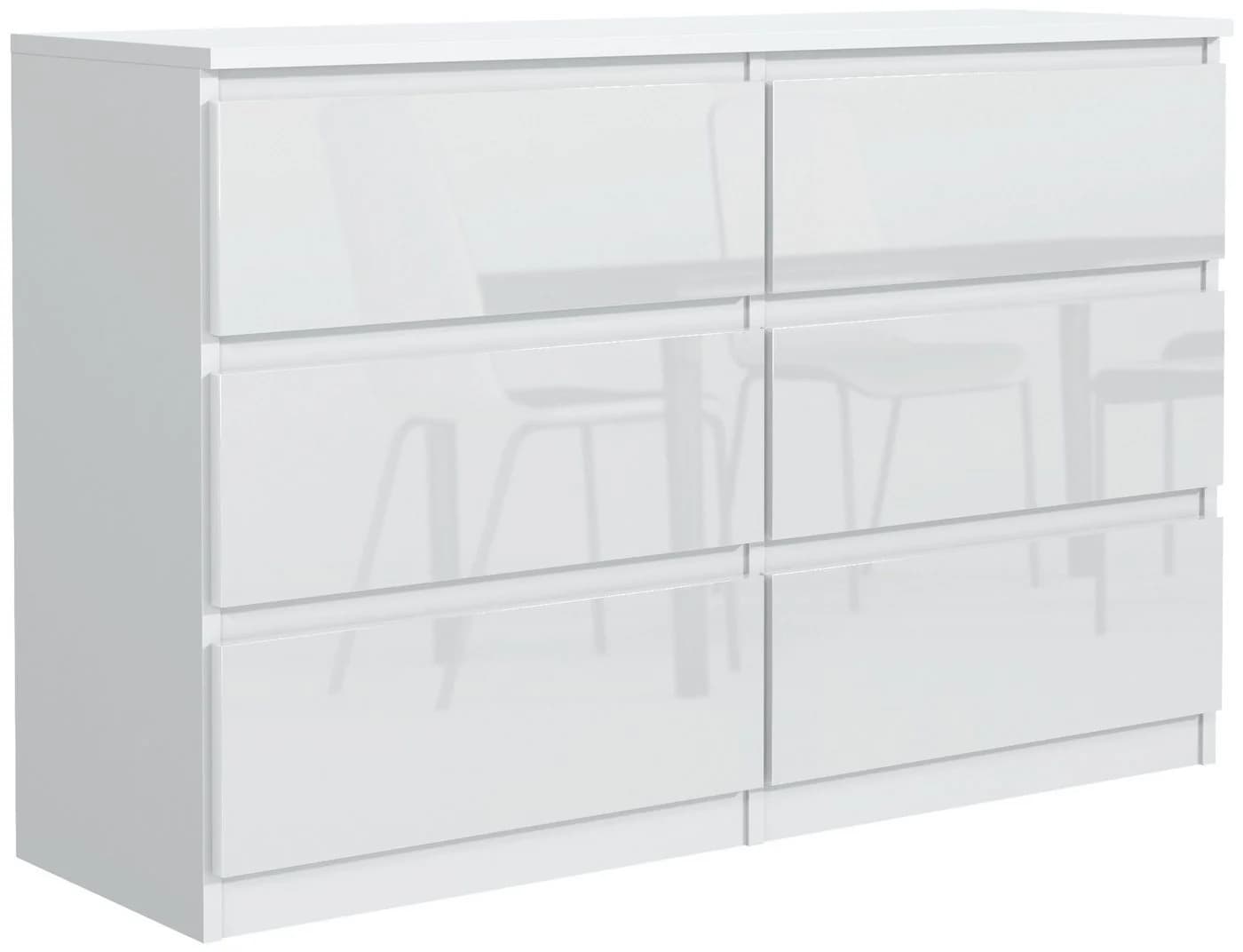 Raumhirsch Furniture Kommode 6 Schubladen Weiß Modern