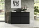 Raumhirsch Furniture Kommode 6 Schubladen Schwarz Modern Bild 1