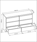 Raumhirsch Furniture Kommode 6 Schubladen Schwarz Modern Bild 3